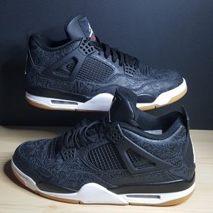 Men Jordan 4 IV Retro Laser 30th Anniversary  Black Gum CI1184 001